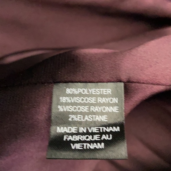 Tahari  Purple Long Sleeves Ruffled Coat Size Small Petite S/P - Picture 8 of 8